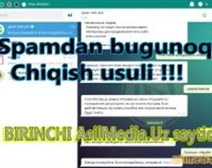 Spamdan bugunoq chiqish usuli: