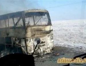 Қозоғистонда яна фожиа. Автобусда ёниб кетганлар Ўзбекистон фуқаролари бўлгани тасдиқланди